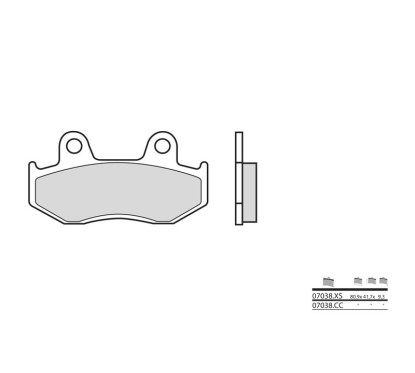 Plaquettes de frein BREMBO - 07038CC - Carbone céramique avant