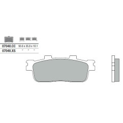 Plaquettes de frein BREMBO - 07040XS - Métal fritté arrière