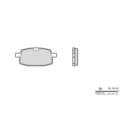 Plaquettes de frein BREMBO - 07041CC - Carbone céramique avant