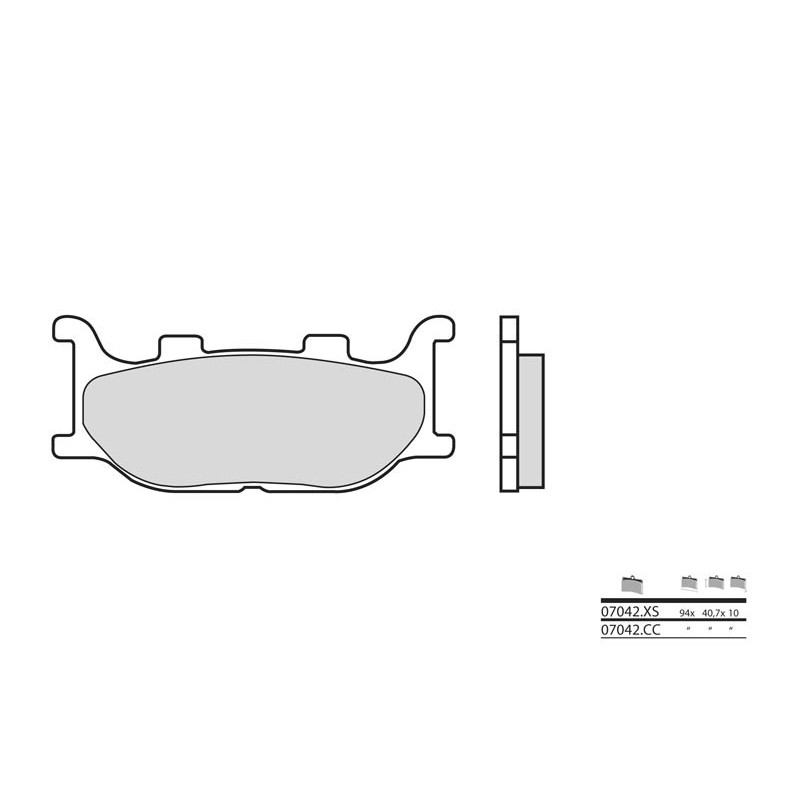 Plaquettes de frein BREMBO - 07042CC - Carbone céramique avant