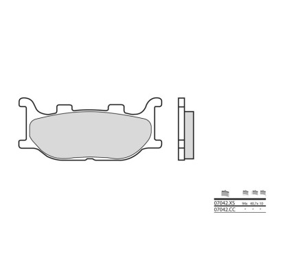 Plaquettes de frein BREMBO - 07042CC - Carbone céramique avant