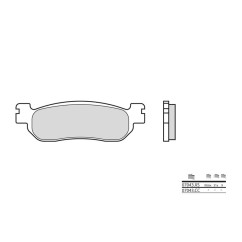 Plaquettes de frein BREMBO - 07043XS - Métal fritté arrière