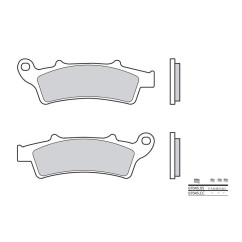 Plaquettes de frein BREMBO - 07045CC - Carbone céramique avant