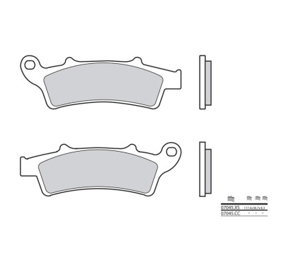 Plaquettes de frein BREMBO - 07045CC - Carbone céramique avant