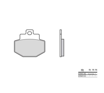 Plaquettes de frein BREMBO - 07047CC - Carbone céramique avant