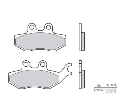 Plaquettes de frein BREMBO - 07054CC - Carbone céramique avant