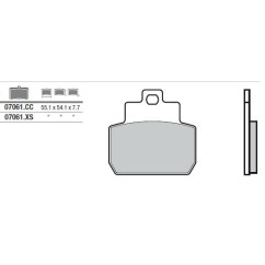 Plaquettes de frein BREMBO - 07061CC - Carbone céramique avant/arrière