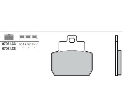 Plaquettes de frein BREMBO - 07061CC - Carbone céramique avant/arrière