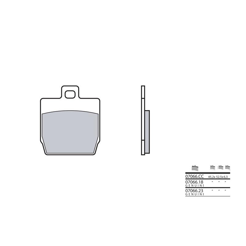 Plaquettes de frein BREMBO - 07066CC - Carbone céramique avant