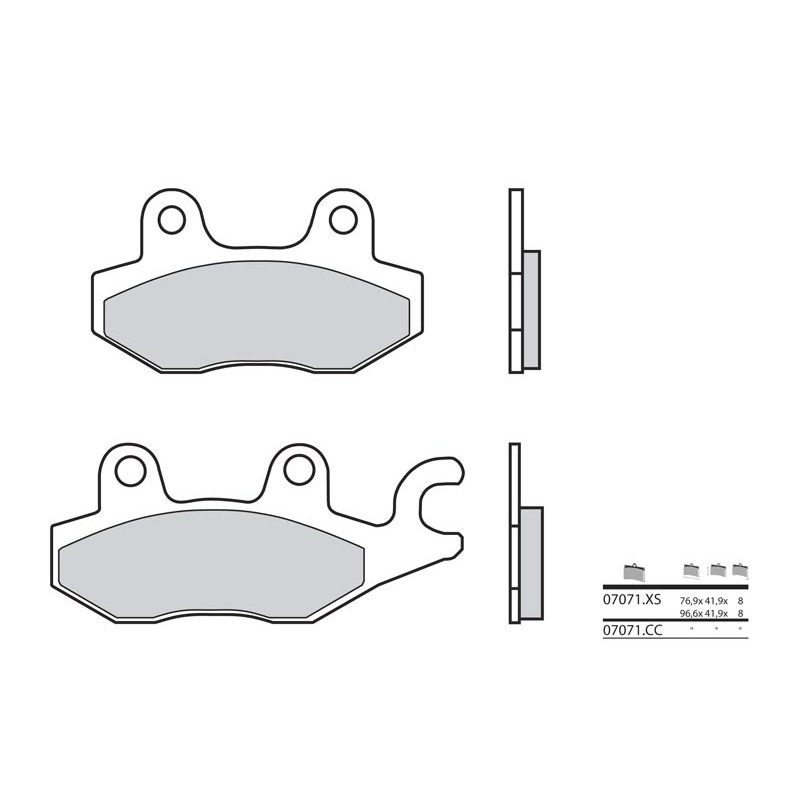 Plaquettes de frein BREMBO - 07071CC - Carbone céramique avant