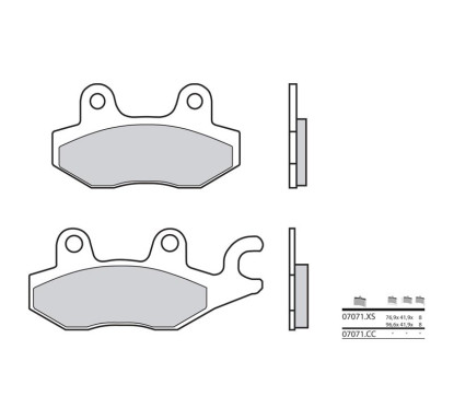 Plaquettes de frein BREMBO - 07071CC - Carbone céramique avant