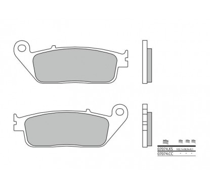 Plaquettes de frein BREMBO - 07074CC - Carbone céramique avant