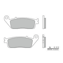 Plaquettes de frein BREMBO - 07075XS - Métal fritté arrière