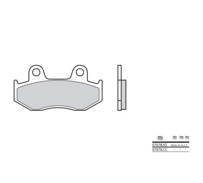 Plaquettes de frein BREMBO - 07078CC - Carbone céramique avant