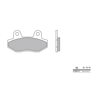 Plaquettes de frein BREMBO - 07080CC - Carbone céramique avant