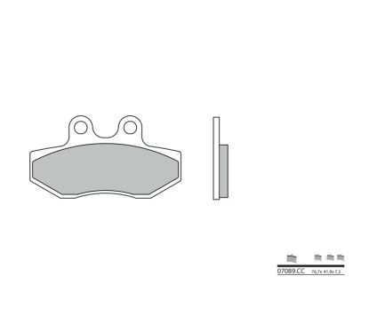 Plaquettes de frein BREMBO - 07089CC - Carbone céramique avant