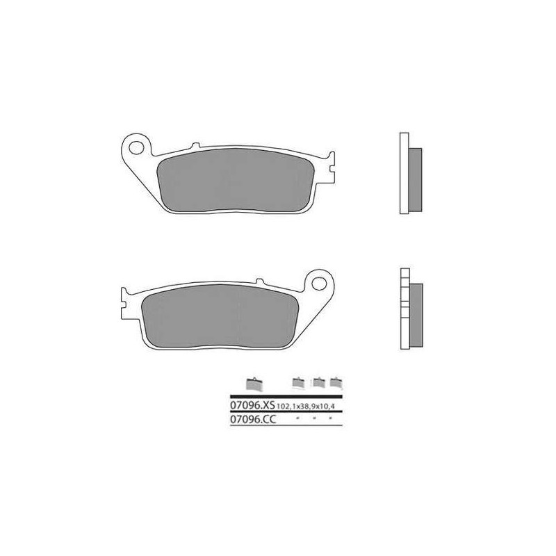 Plaquettes de frein BREMBO - 07096CC - Carbone céramique avant