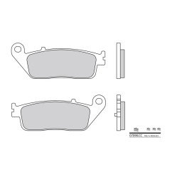 Plaquettes de frein BREMBO - 07098CC - Carbone céramique arrière