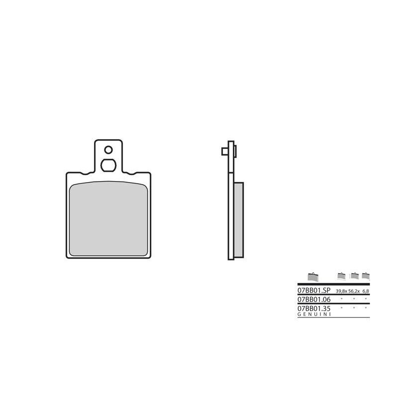 Plaquettes de frein BREMBO - 07BB01 06 - Organique