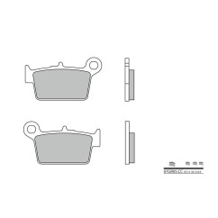 Plaquettes de frein BREMBO - 07GR05 CC - Organique