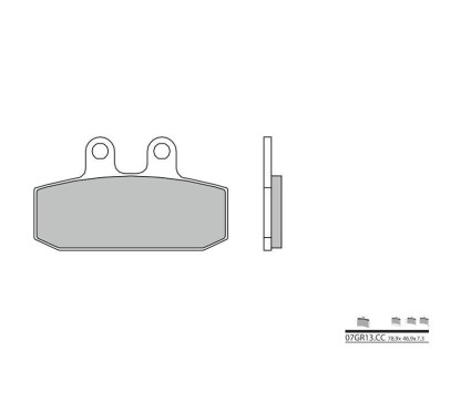 Plaquettes de frein BREMBO - 07GR13 CC - Organique