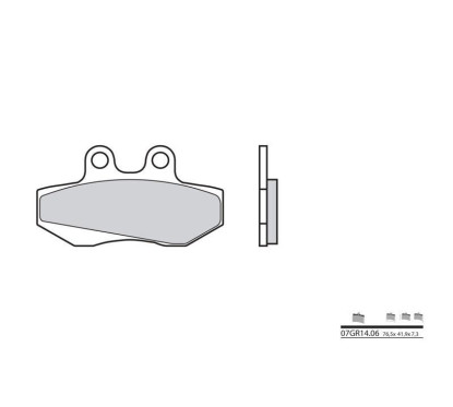 Plaquettes de frein BREMBO - 07GR14 06 - Organique