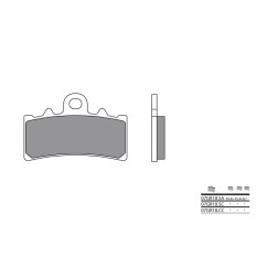 Plaquettes de frein BREMBO - 07GR18 CC - Organique