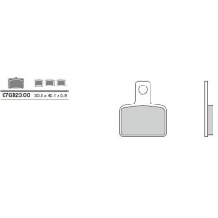 Plaquettes de frein BREMBO - 07GR23 CC - Organique