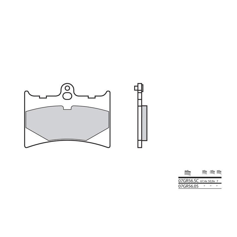 Plaquettes de frein BREMBO - 07GR56 05 - Organique