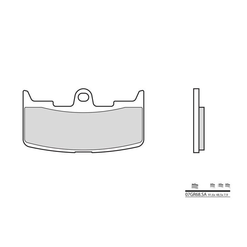 Plaquettes de frein BREMBO - 07GR68 SA - Métal fritté