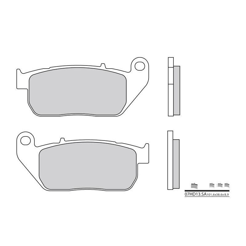 Plaquettes de frein BREMBO - 07HD13 SA - Métal fritté