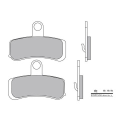 Plaquettes de frein BREMBO - 07HD15 SA - Métal fritté