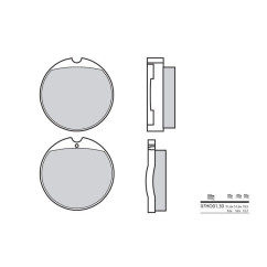 Plaquettes de frein BREMBO - 07HO01 30 - Organique