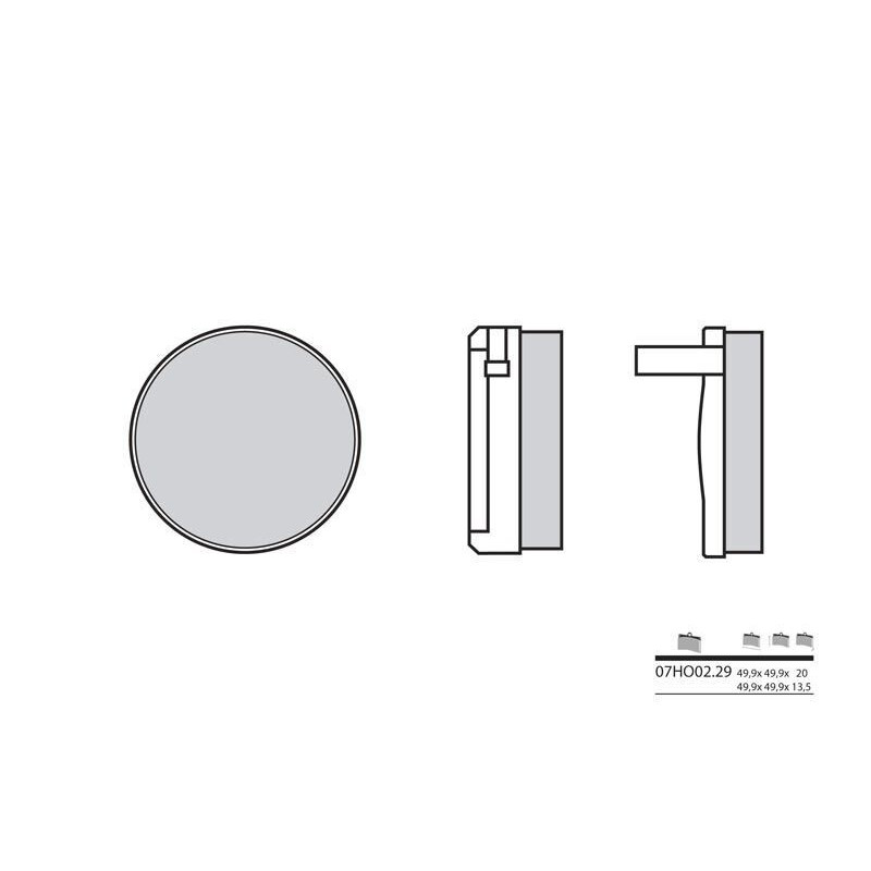 Plaquettes de frein BREMBO - 07HO02 29 - Organique