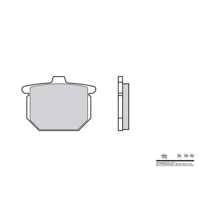 Plaquettes de frein BREMBO - 07HO03 07 - Organique