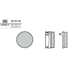 Plaquettes de frein BREMBO - 07HO06 31 - Organique