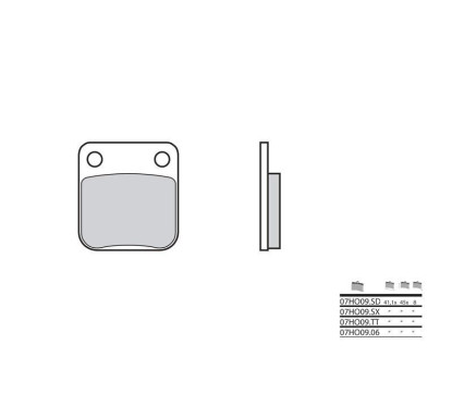 Plaquettes de frein BREMBO - 07HO09 06 - Organique