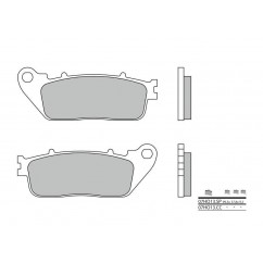 Plaquettes de frein BREMBO - 07HO13 SP metal fritté