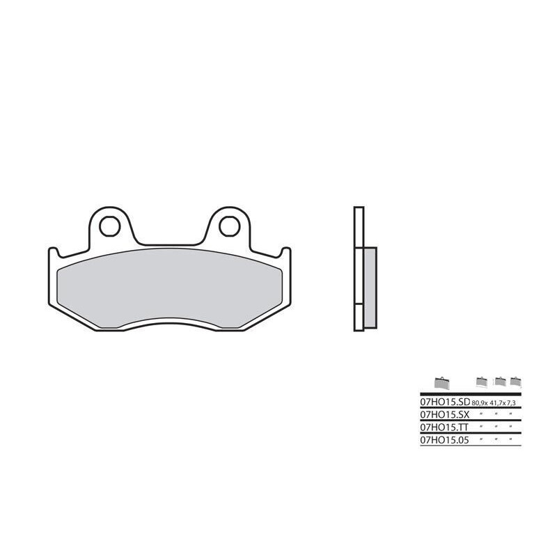 Plaquettes de frein BREMBO - 07HO15 05 - Organique