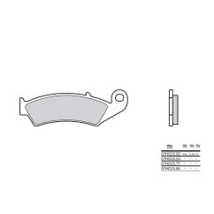 Plaquettes de frein BREMBO - 07HO25 06 - Organique