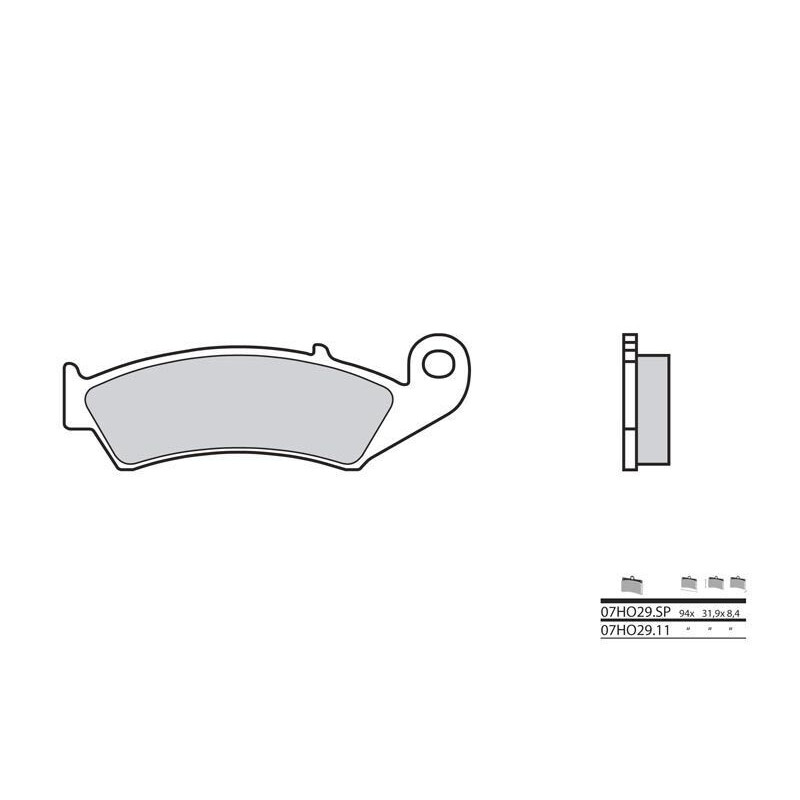 Plaquettes de frein BREMBO - 07HO29 SP - Métal fritté