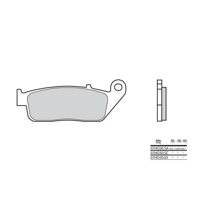 Plaquettes de frein BREMBO - 07HO30 SC - Métal fritté