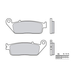 Plaquettes de frein BREMBO - 07HO41 08 - Organique