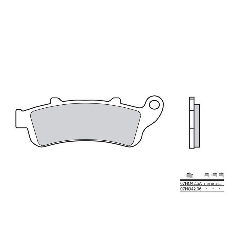 Plaquettes de frein BREMBO - 07HO42 SA - Métal fritté