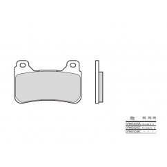 Plaquettes de frein BREMBO - 07HO50 SA - Métal fritté