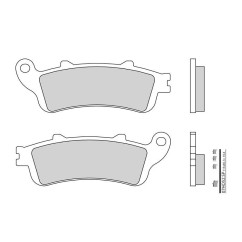 Plaquettes de frein BREMBO - 07HO52 SP metal fritté