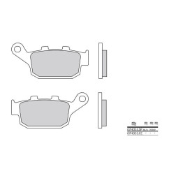 Plaquettes de frein BREMBO - 07HO53 CC - Organique