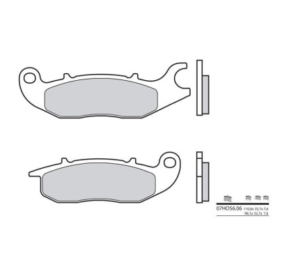 Plaquettes de frein BREMBO - 07HO56 06 - Organique