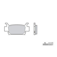 Plaquettes de frein BREMBO - 07HO58 SD - Métal fritté