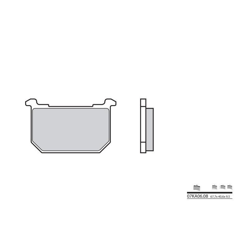 Plaquettes de frein BREMBO - 07KA06 08 - Organique